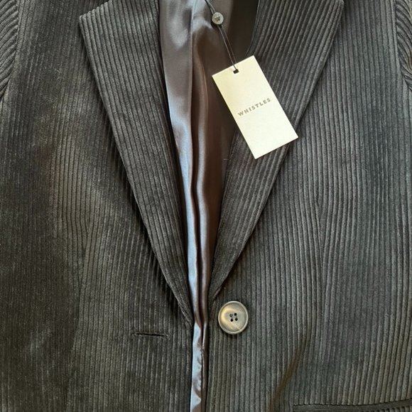 Whistles - Black Cord Single Breasted Blazer - 4 - Picture 7 of 15
